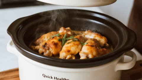 Quick Easy Healthy Creamy Chicken Crockpot Recipe