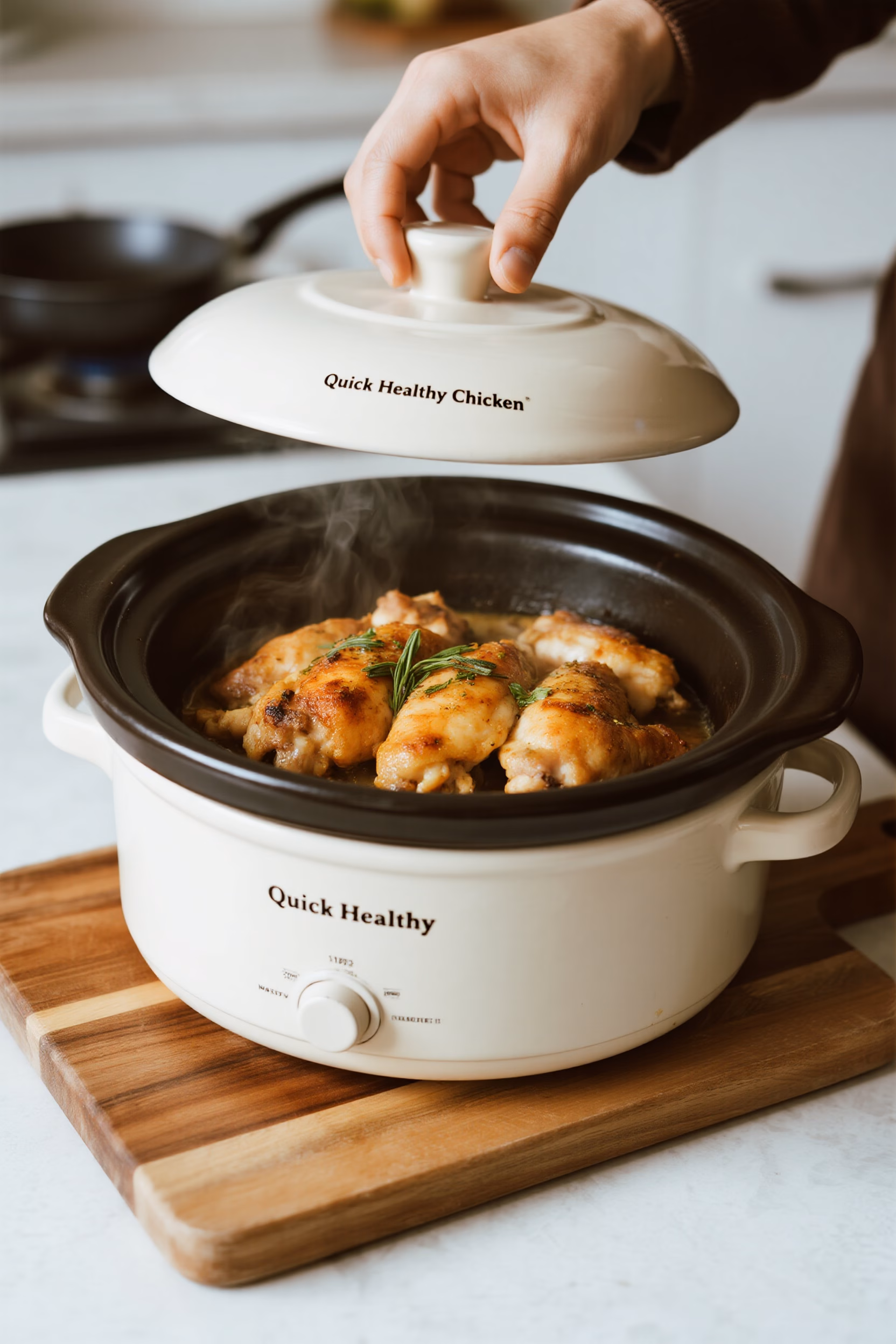 Quick Easy Healthy Creamy Chicken Crockpot Recipe