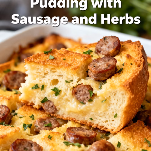 Savory Sausage and Herb Bread Pudding Easy Creamy Bake