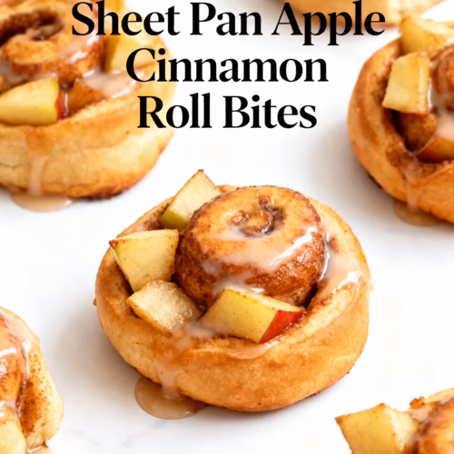 Easy Sheet Pan Apple Cinnamon Roll Bites