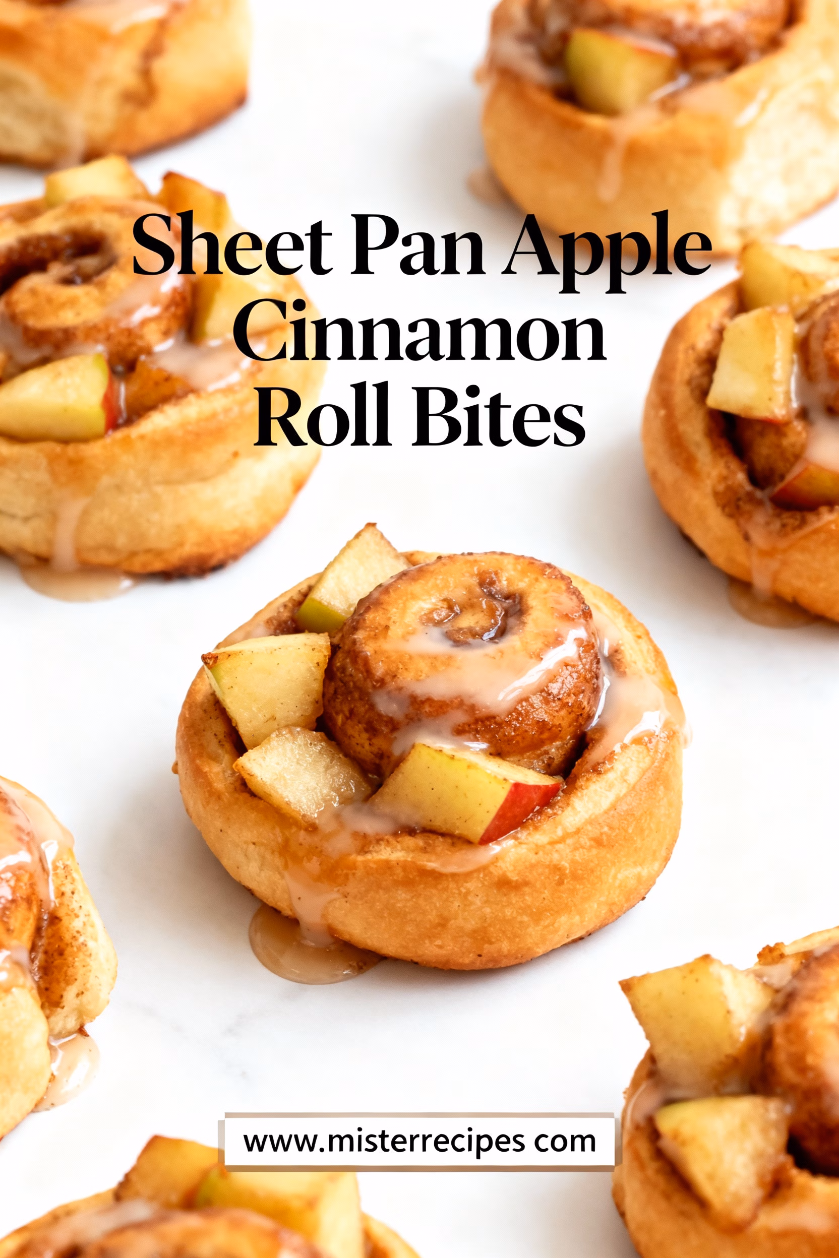 Easy Sheet Pan Apple Cinnamon Roll Bites