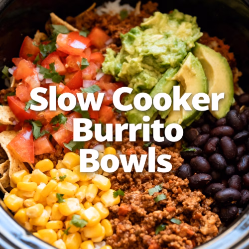 Easy & Healthy Slow Cooker Burrito Bowls Recipe