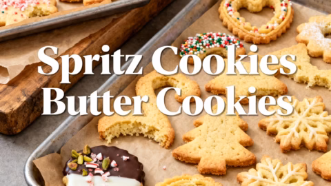 Easy Christmas Spritz Butter Cookies Recipe