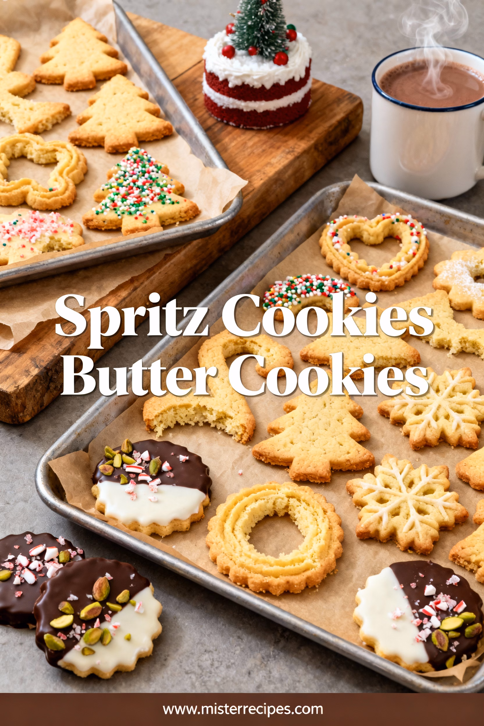 Easy Christmas Spritz Butter Cookies Recipe