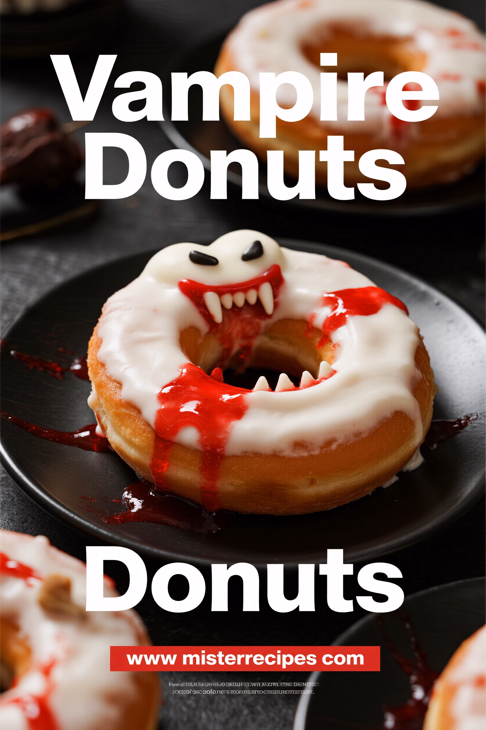 Easy Vampire Donuts Recipe with Fang-tastic Blood Drip