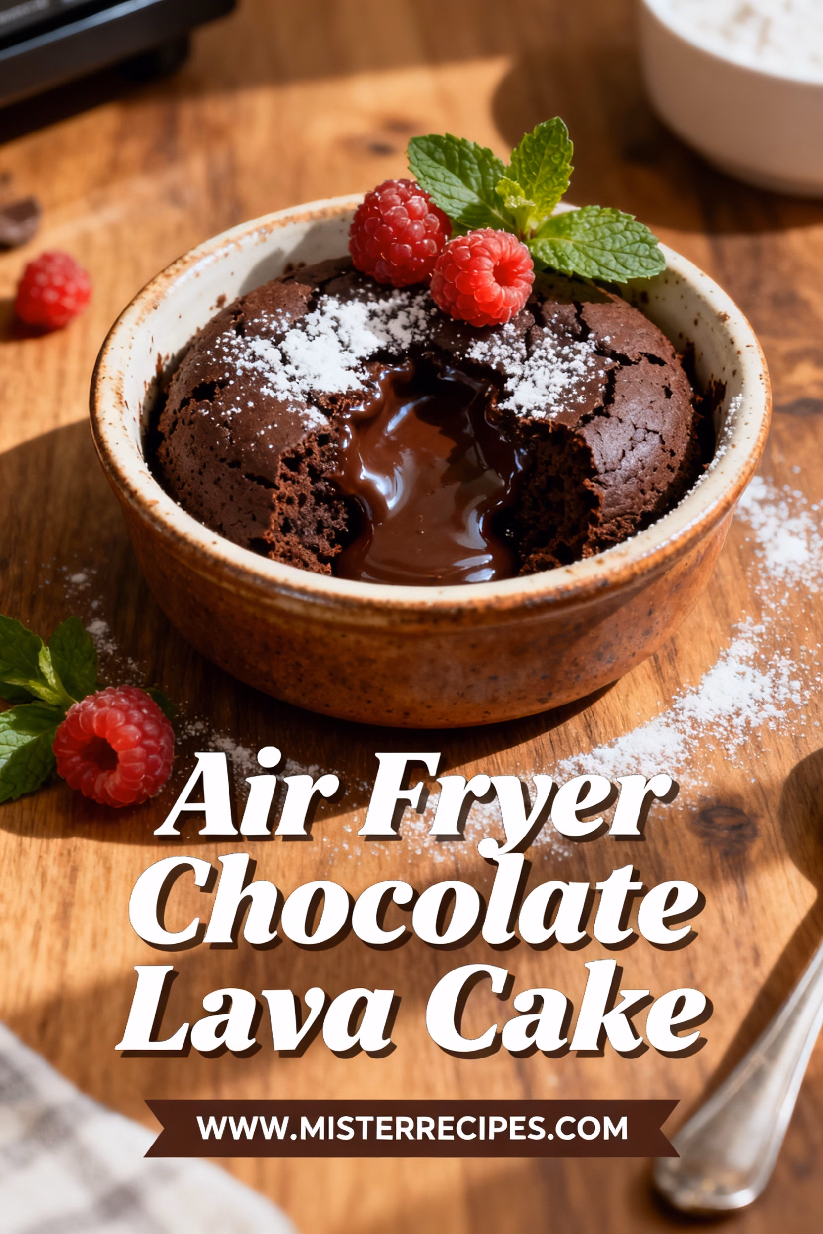 Air Fryer Chocolate Lava Cake : Easy & Quick Air Fryer Chocolate Lava Cake with Creamy Center