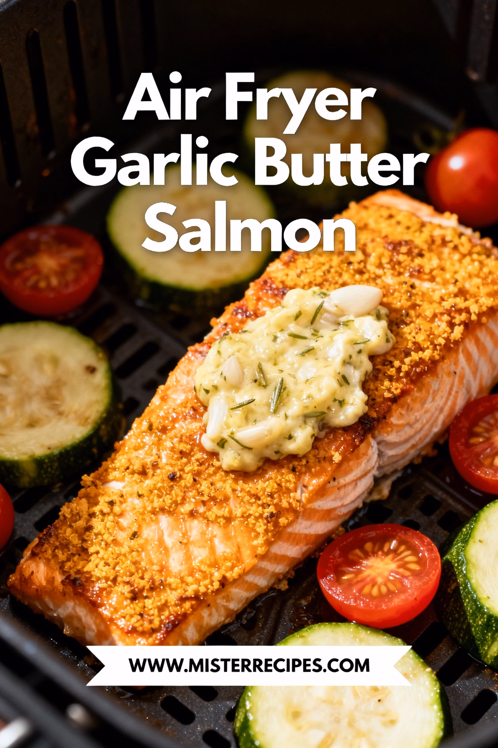 Air Fryer Garlic Butter Salmon low carb Recipe : Easy Air Fryer Garlic Butter Salmon Low Carb Recipe
