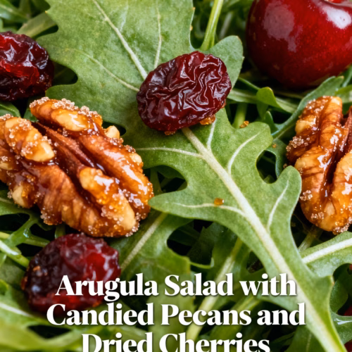 Arugula Salad with Candied Pecans & Dried Cherries : Easy Arugula Salad with Candied Pecans Dried Cherries A Quick Healthy Recipe