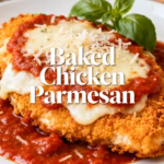 Baked Chicken Parmesan : Easy Crispy Baked Chicken Parmesan Recipe