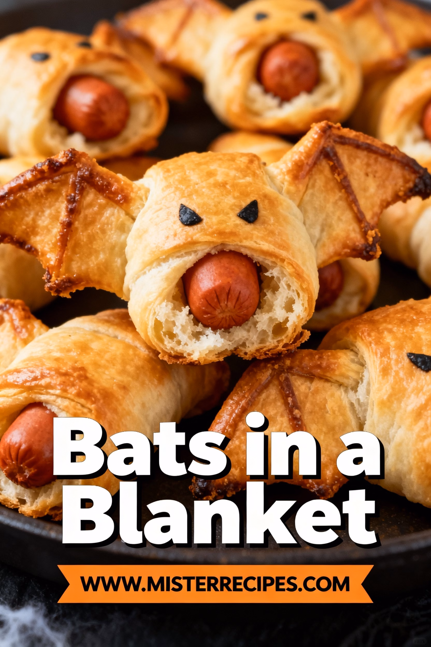 Easy Halloween Bats in a Blanket Recipe