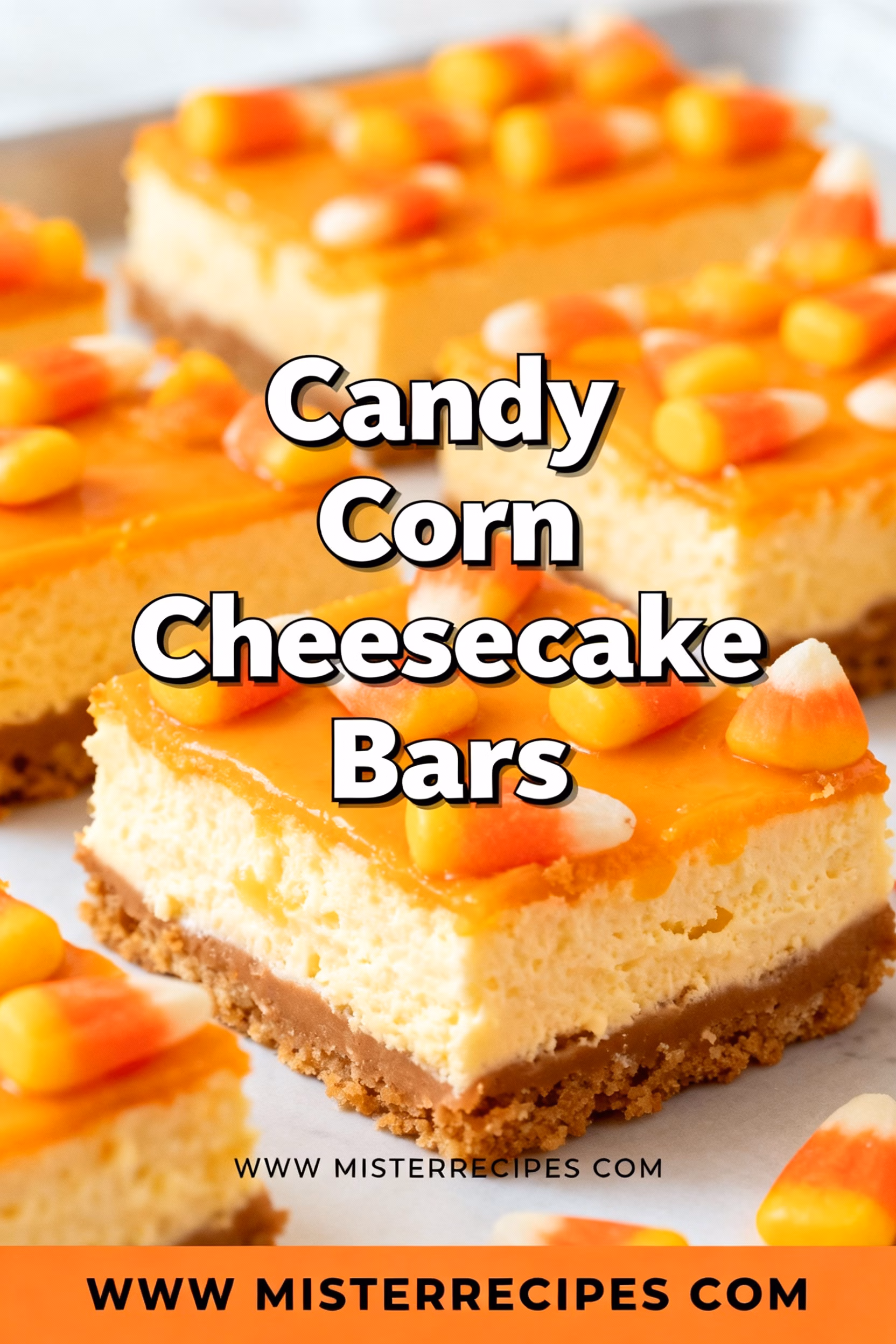 Easy Creamy Candy Corn Cheesecake Bars Recipe Perfect Fall Treat
