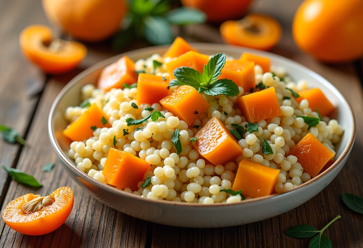 Couscous with Roasted Squash & Dried Apricots