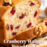 Cranberry Walnut Bread Loaf : Easy Cranberry Walnut Bread Loaf Recipe For The Holidays