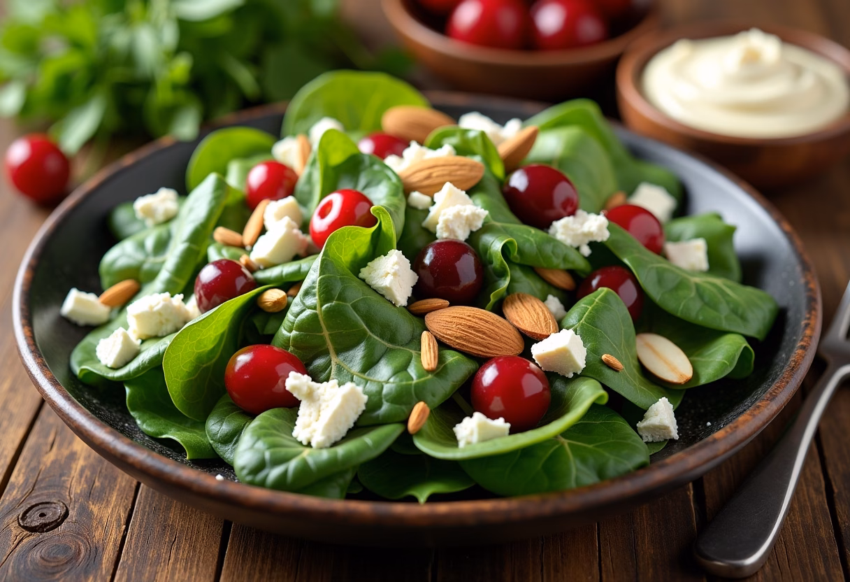 Step by step photos showing how to make the Dark Forest Salad