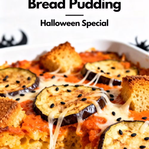 Eggplant Parmesan Bread Pudding : Eggplant Parmesan Bread Pudding Easy Cheesy Comfort Food