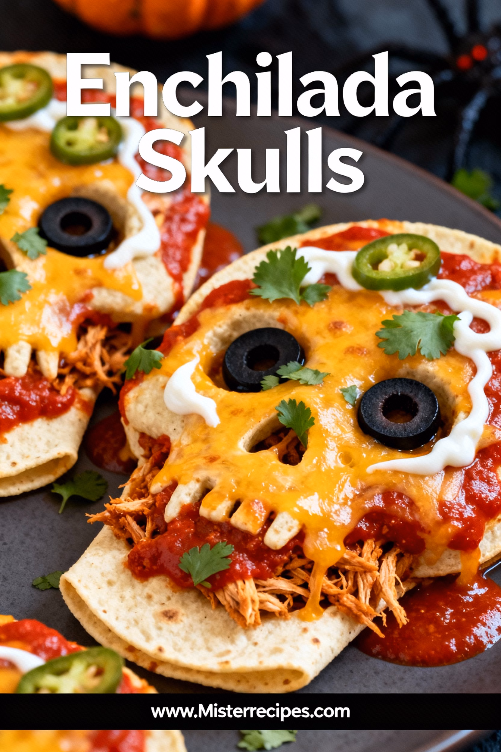 Enchilada Skulls : Easy Creamy Chicken Enchilada Skulls Recipe