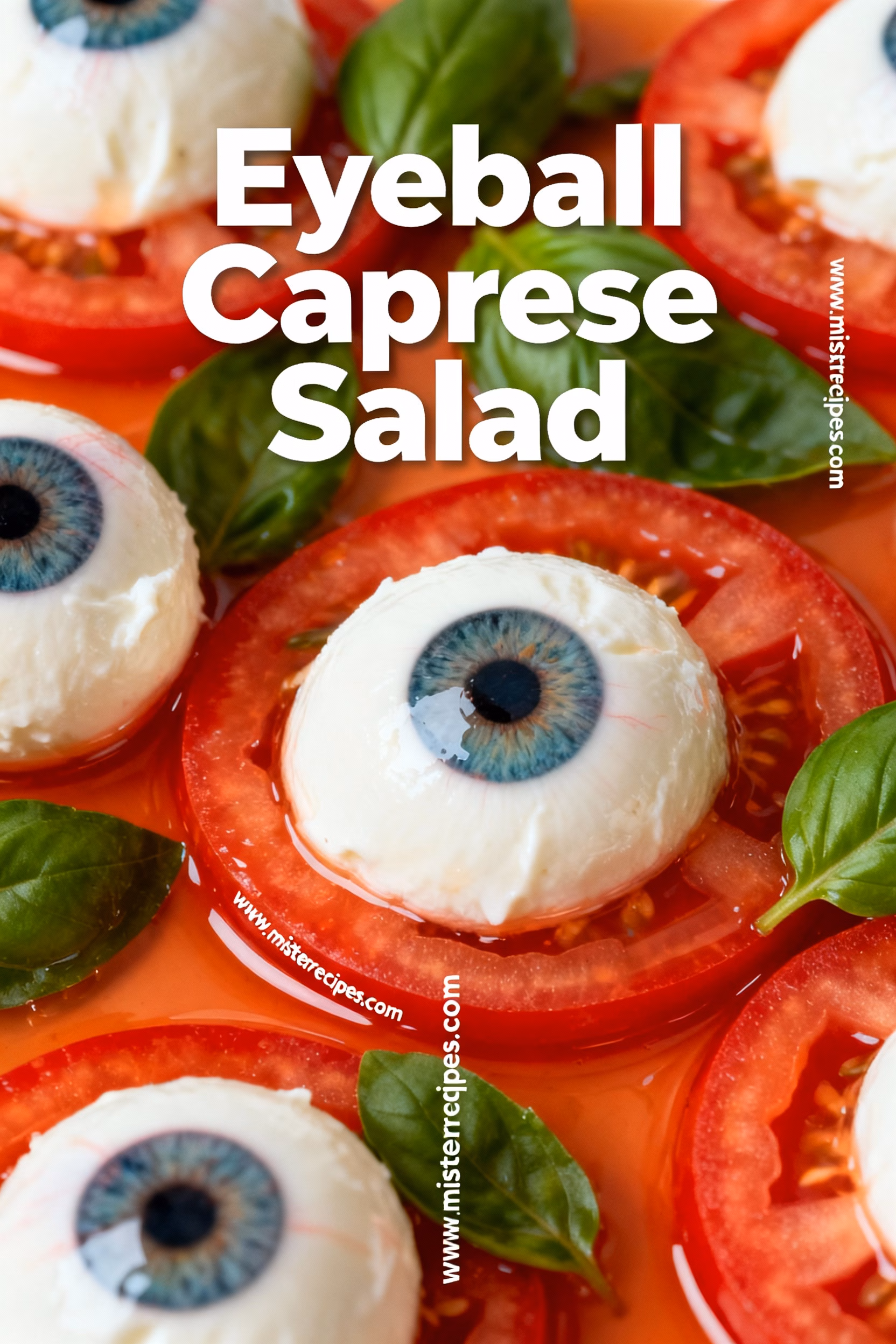Eyeball Caprese Salad : Eyeball Caprese Salad Easy Halloween Appetizer Recipe