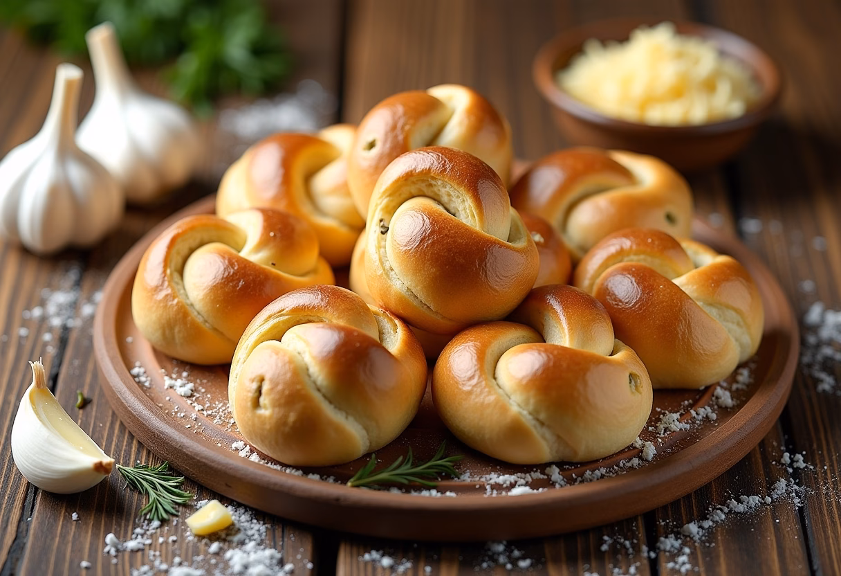 Garlic Knots with Parmesan Butter Recipe Steps