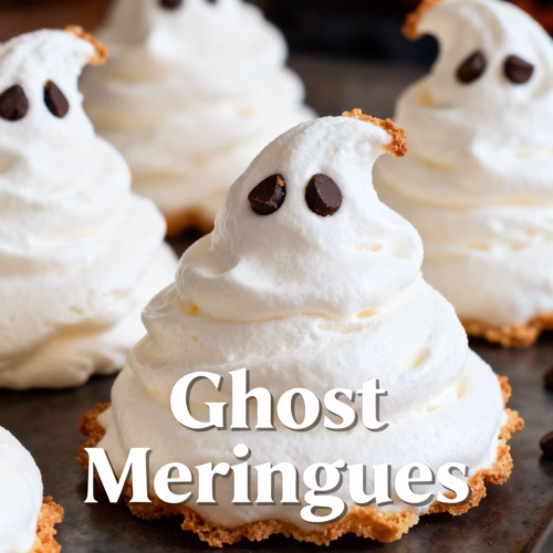 Ghost Meringues : Easy and Spooky Ghost Meringues Recipe for Halloween