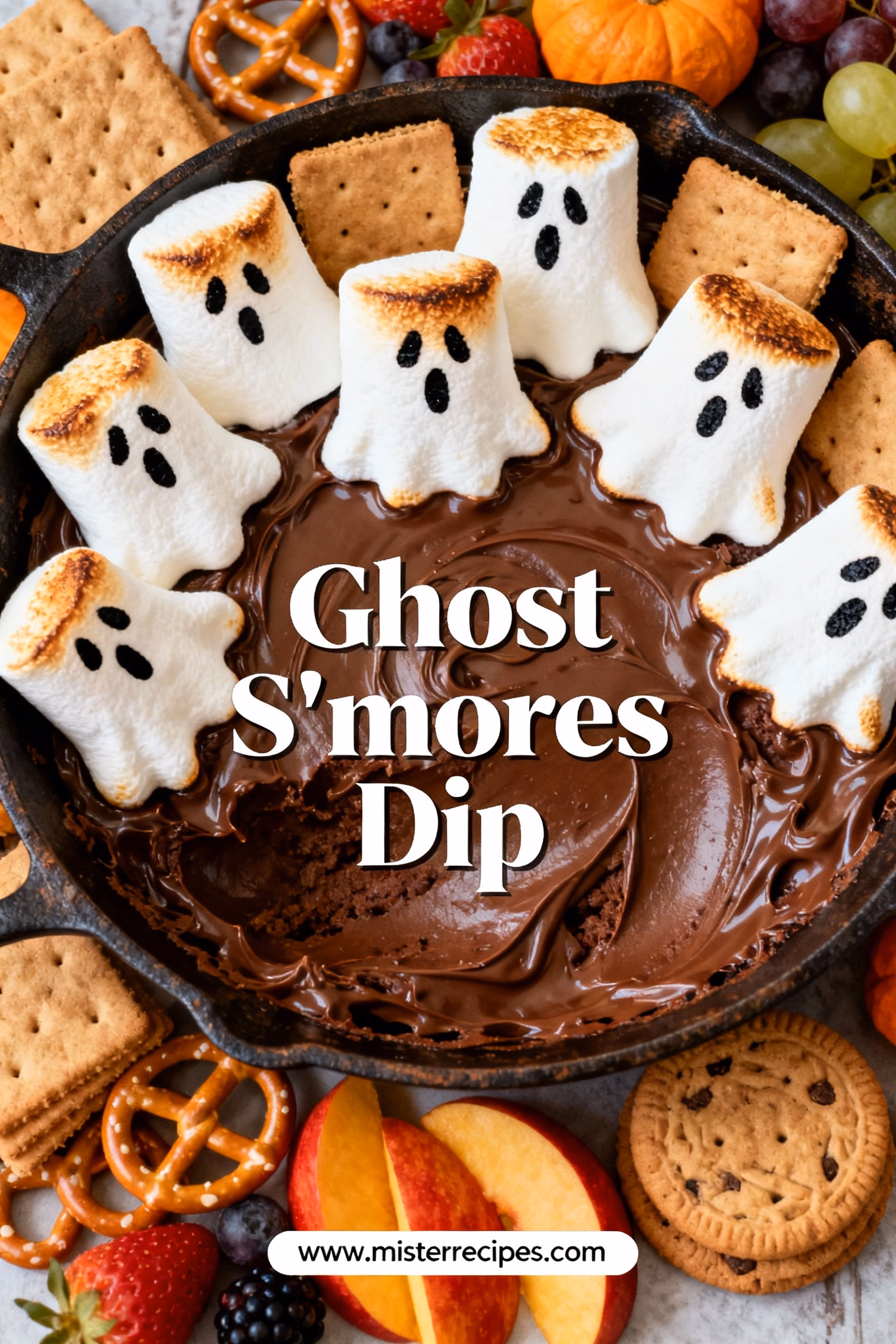 Easy Creamy Ghost Smores Dip Recipe