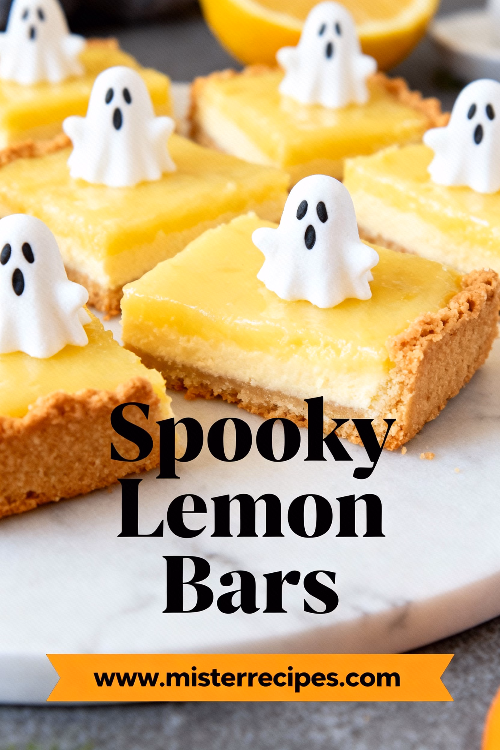 Ghostly Lemon Bars Easy Creamy Halloween Dessert Recipe