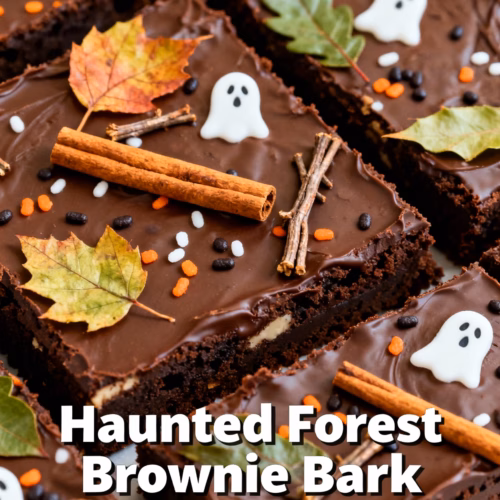 Haunted Forest Brownie Bark Easy Halloween Dessert