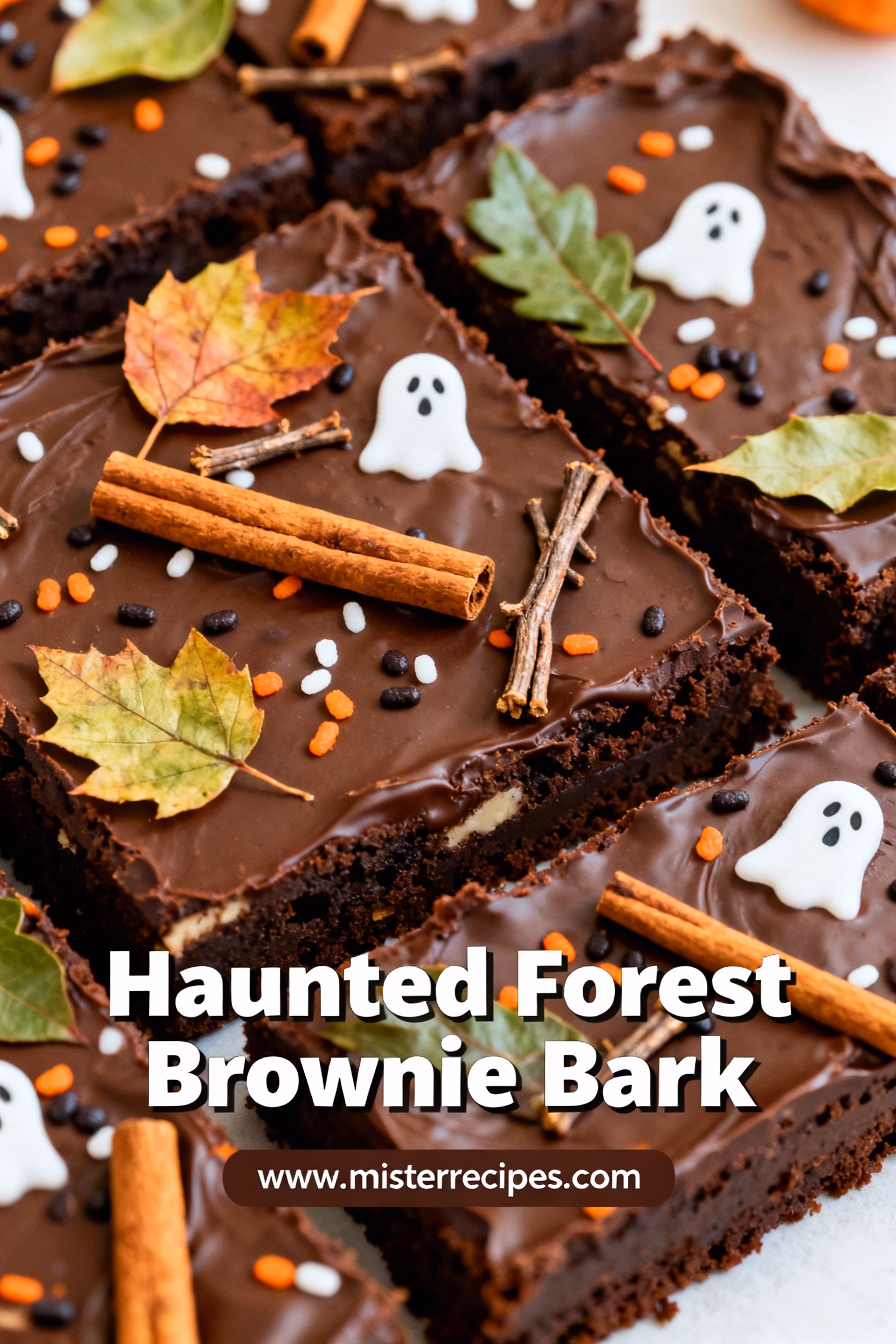 Haunted Forest Brownie Bark Easy Halloween Dessert
