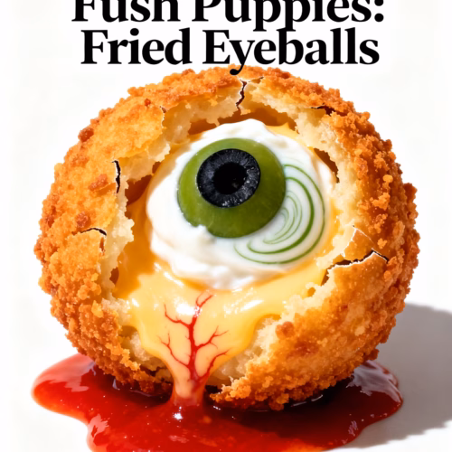 Hush Puppies Fried Eyeballs Easy Crispy Halloween Recipe