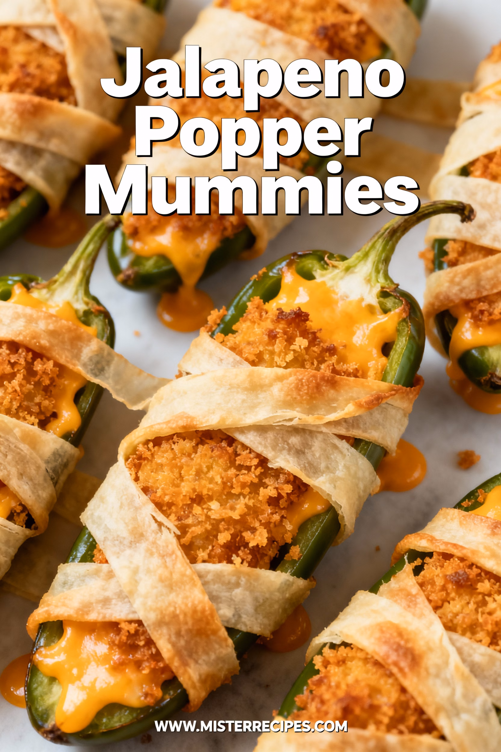 Jalapeño Popper Mummies : Jalapeño Popper Mummies Easy Halloween Appetizer