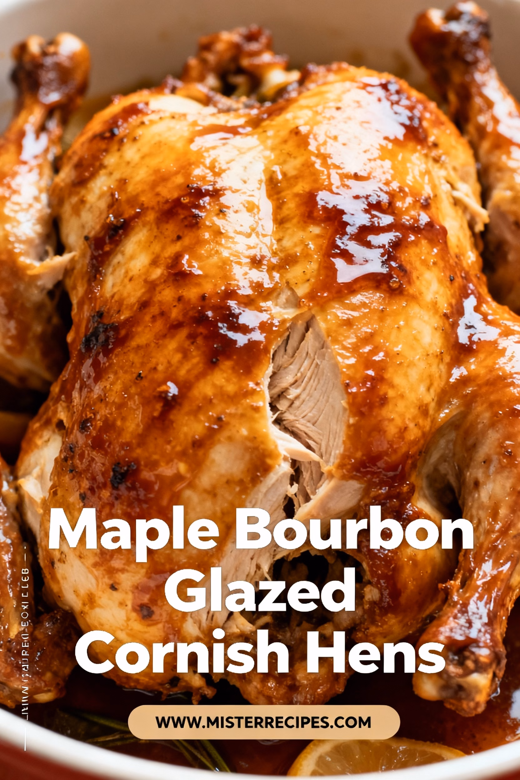 Easy Maple Bourbon Glazed Cornish Hens Recipe