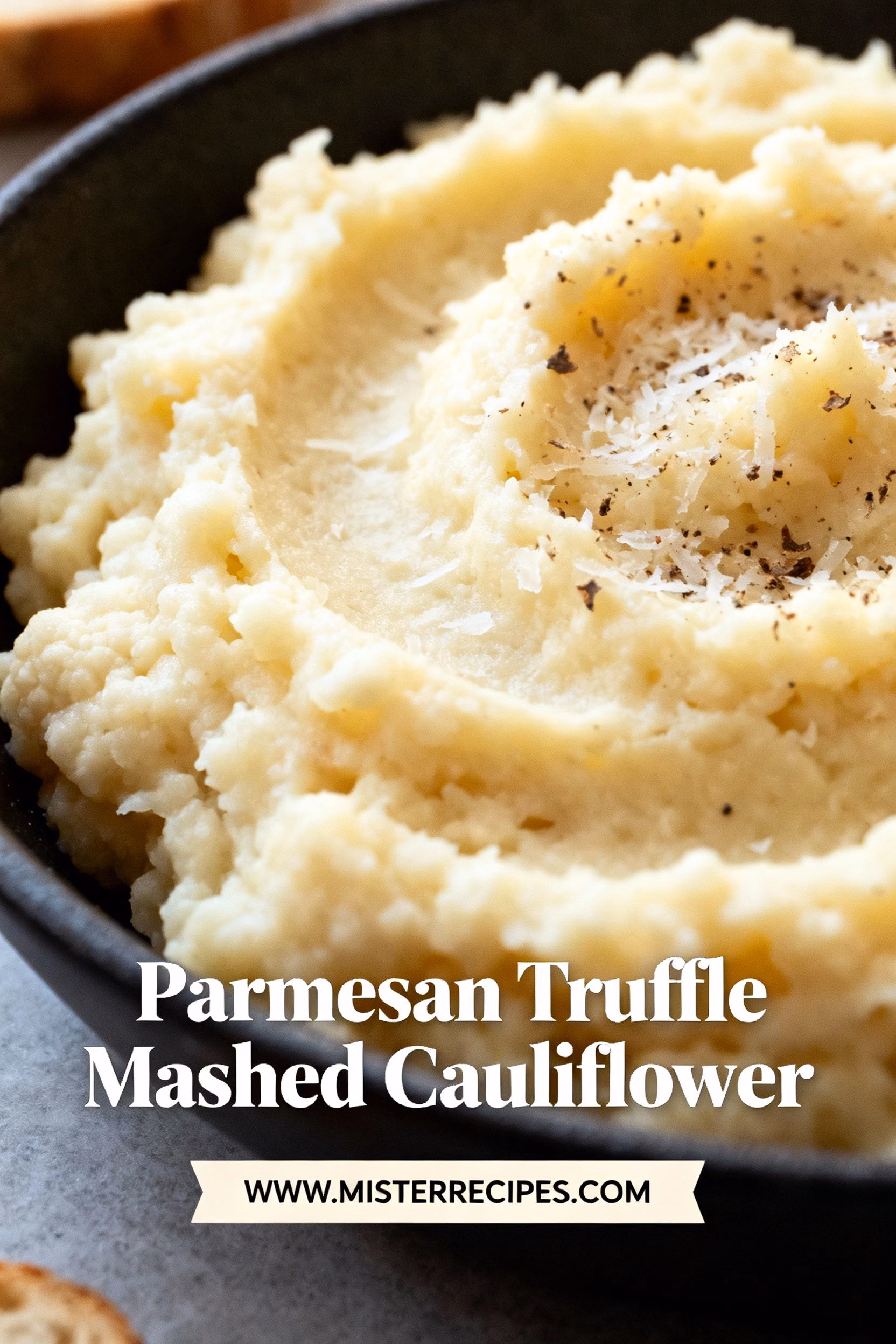 Creamy Parmesan Truffle Mashed Cauliflower Easy Healthy Recipe