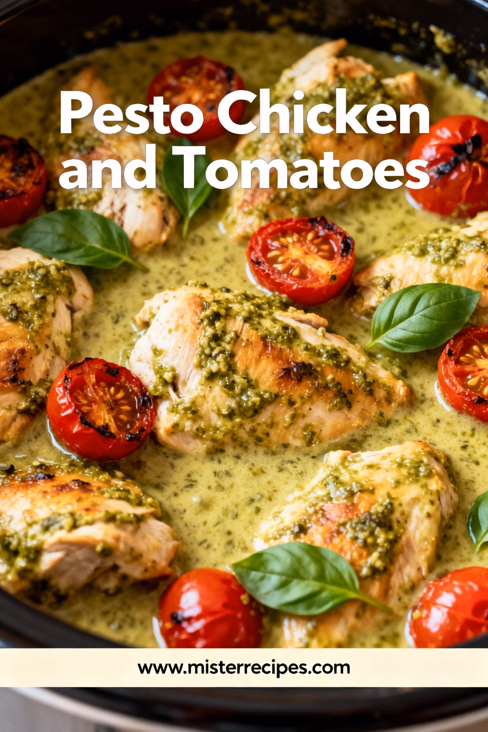 Easy Creamy Pesto Chicken and Tomatoes A Quick Dinner Recipe