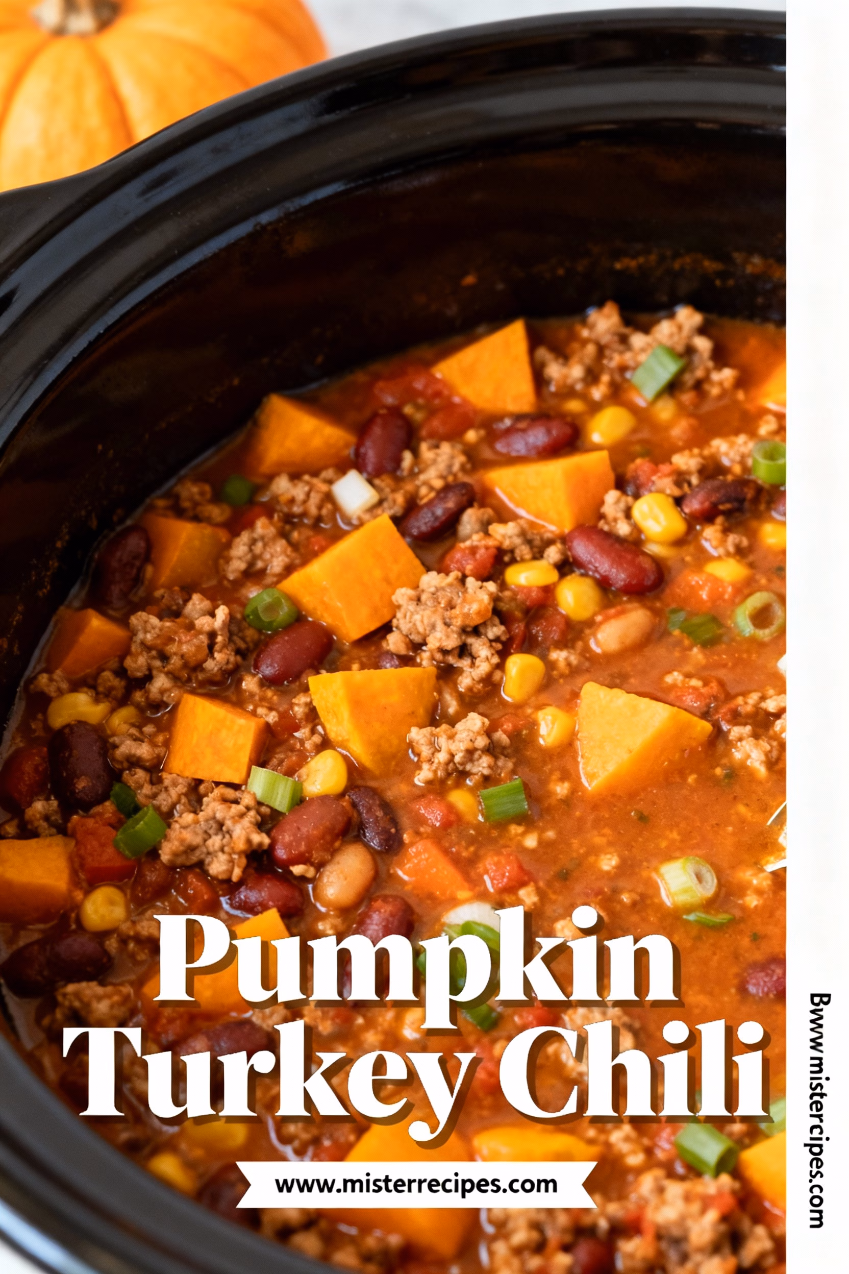Easy Creamy Pumpkin Turkey Chili Recipe