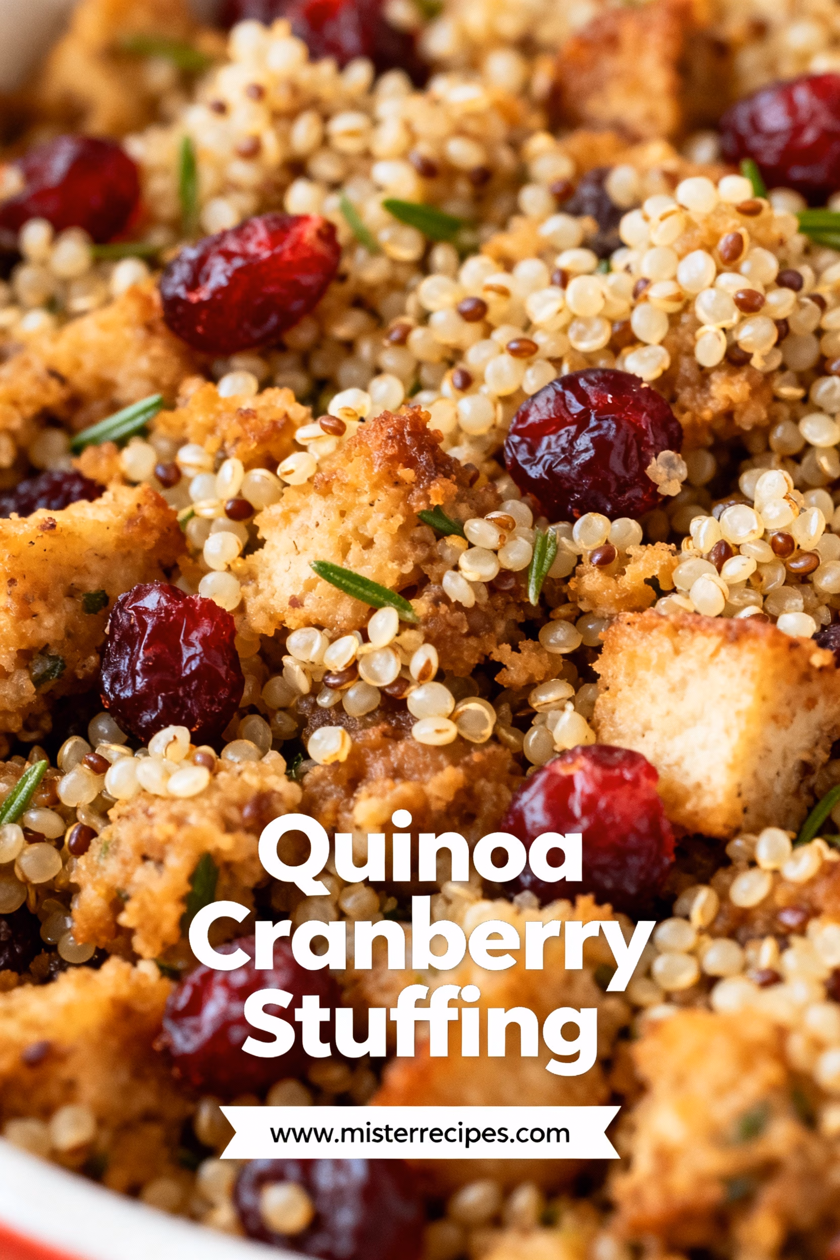 Easy & Healthy Quinoa Cranberry Stuffing Recipe