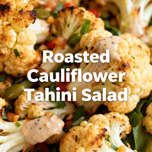 Roasted Cauliflower & Tahini Salad : Roasted Cauliflower Tahini Salad Easy Creamy and Healthy Recipe