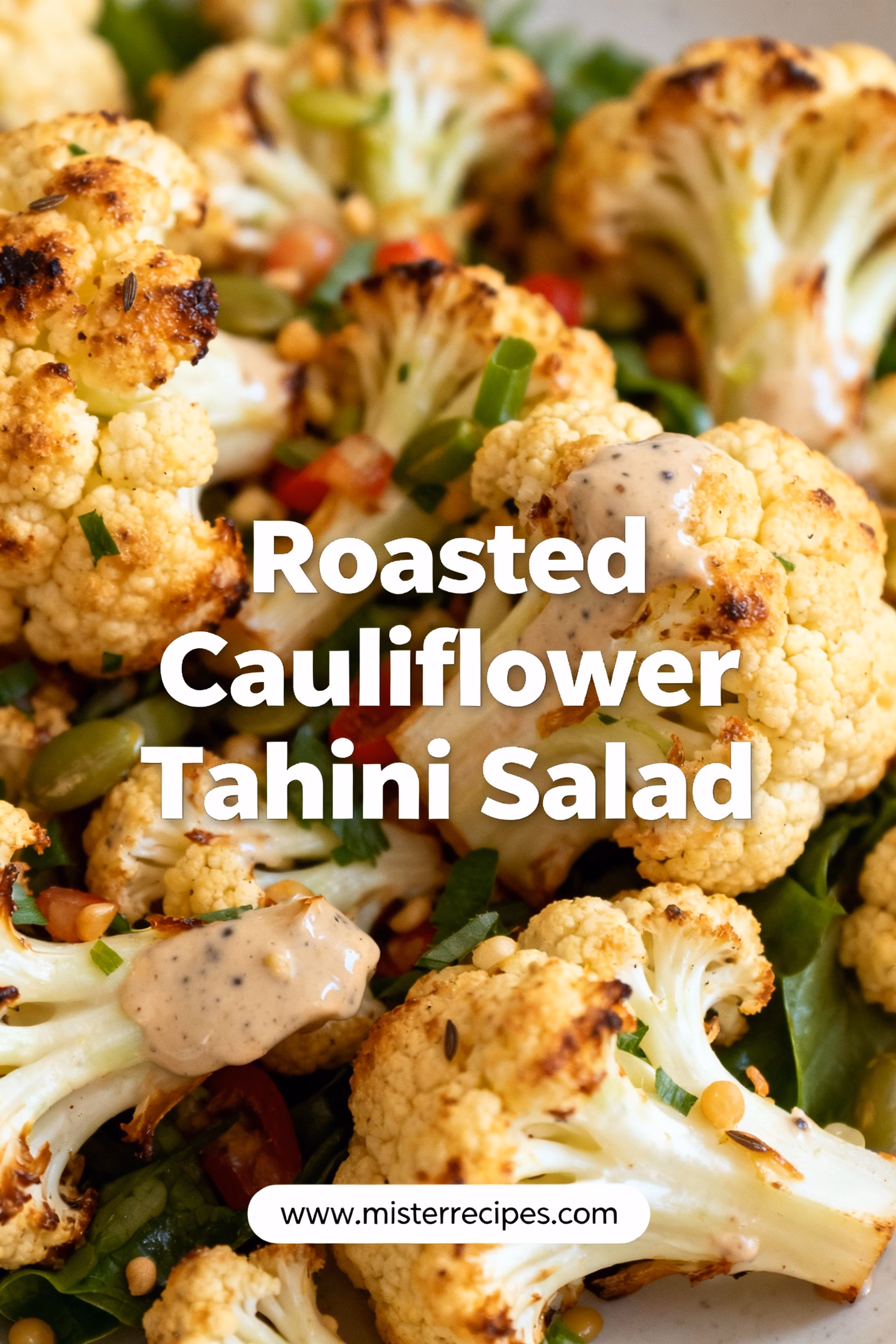 Roasted Cauliflower & Tahini Salad : Roasted Cauliflower Tahini Salad Easy Creamy and Healthy Recipe