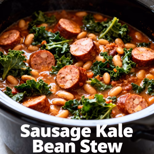 Easy Healthy One Pot Sausage Kale and Bean Stew