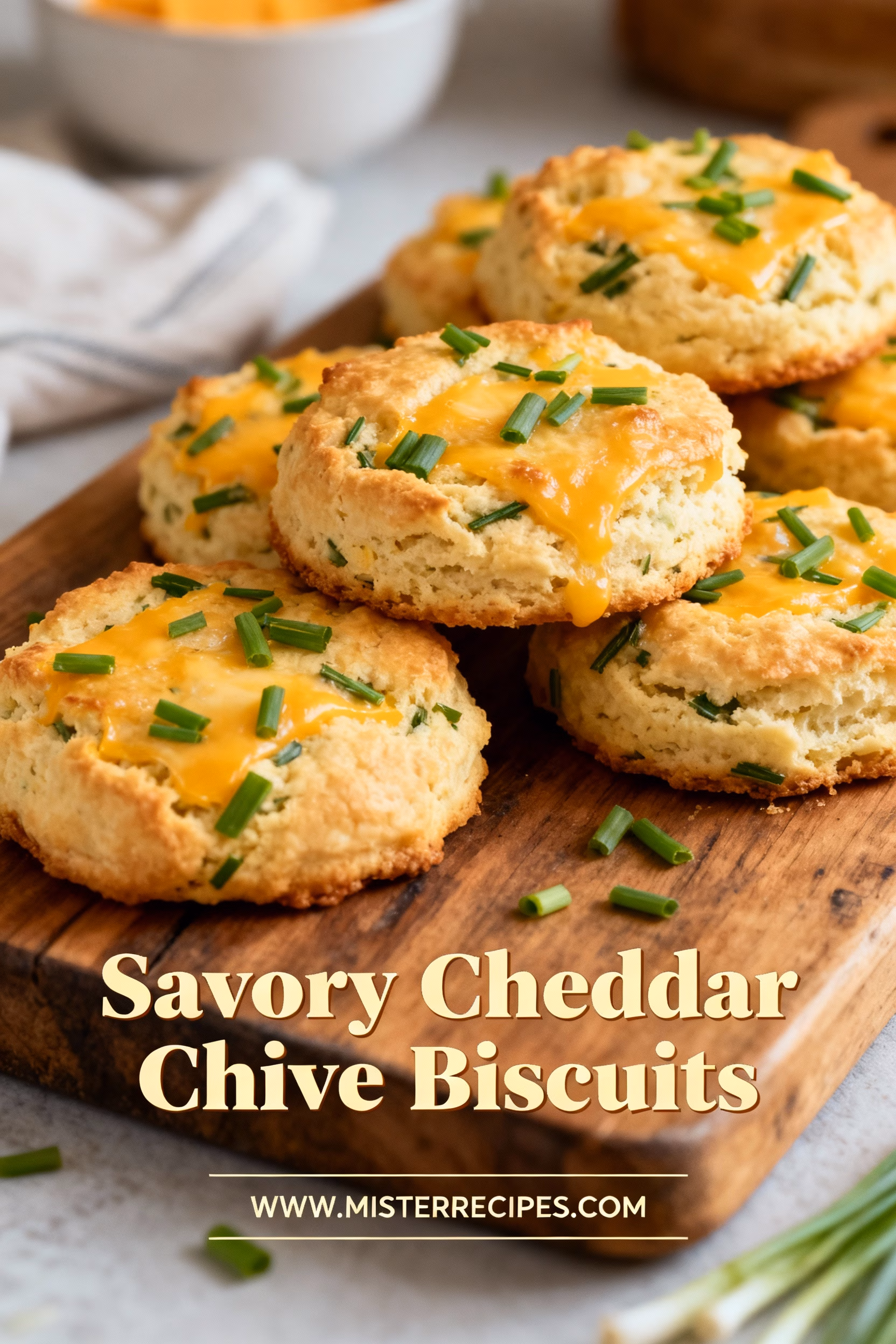 Savory Cheddar & Chive Biscuits : Easy Savory Cheddar Chive Biscuits Recipe