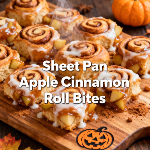 Easy Sheet Pan Apple Cinnamon Roll Bites