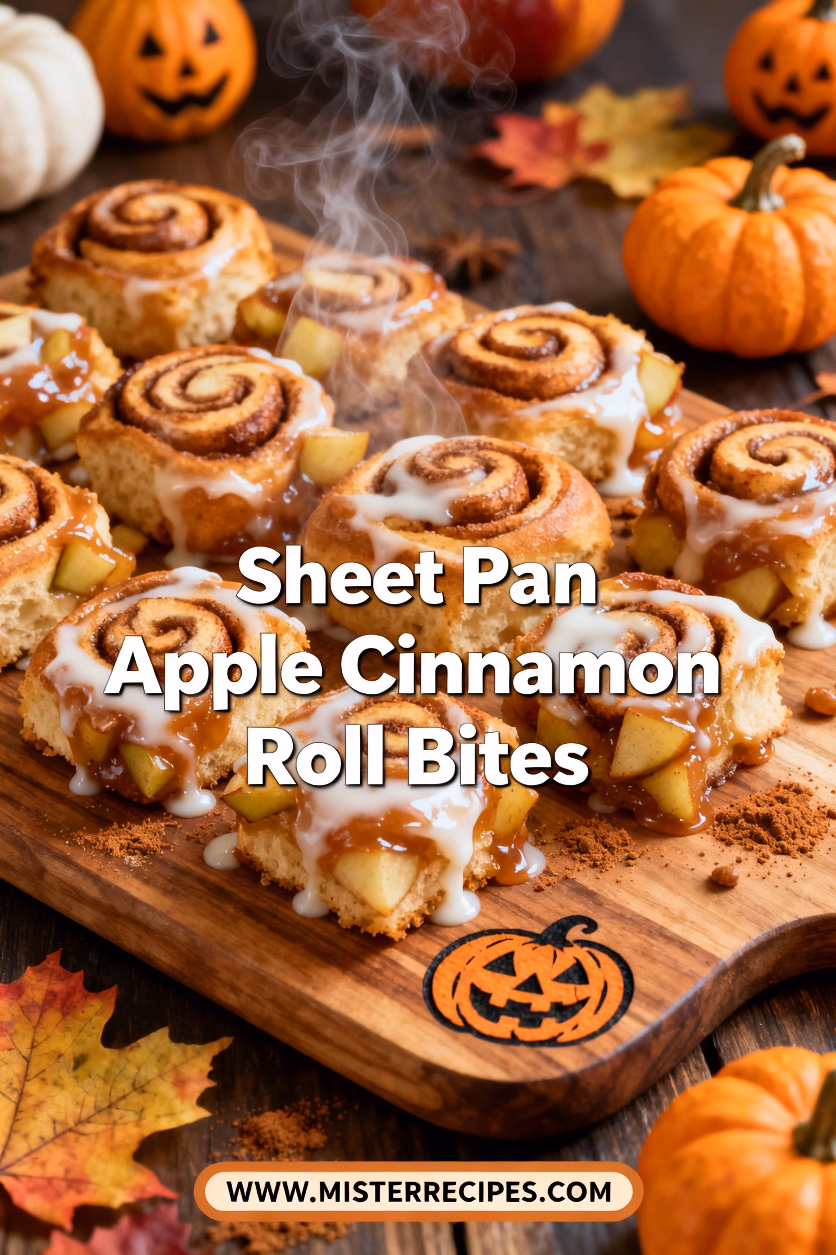 Easy Sheet Pan Apple Cinnamon Roll Bites