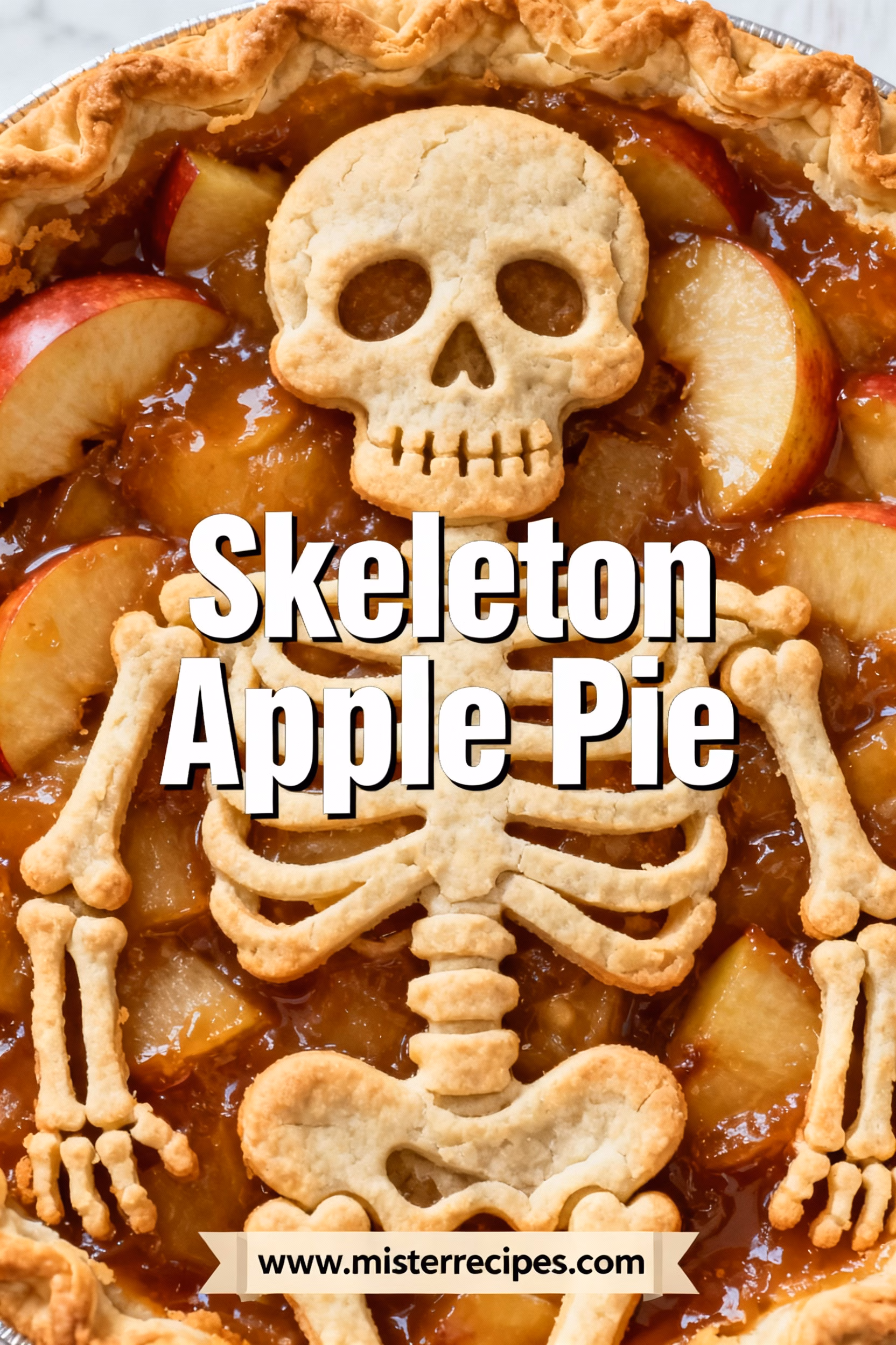 Easy Spooky Skeleton Apple Pie Recipe for Halloween