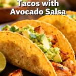 Spicy Chicken Tacos with Avocado Salsa : Spicy Chicken Tacos with Creamy Avocado Salsa Easy Quick Recipe