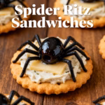 Spider Ritz Sandwiches : Easy Spider Ritz Sandwiches Quick Halloween Treat