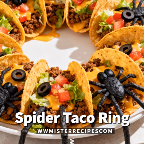 Spider Taco Ring : Easy Spider Taco Ring Recipe for a Quick Halloween Dinner