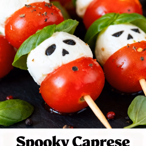 Spooky Caprese Skewers Easy Halloween Appetizer