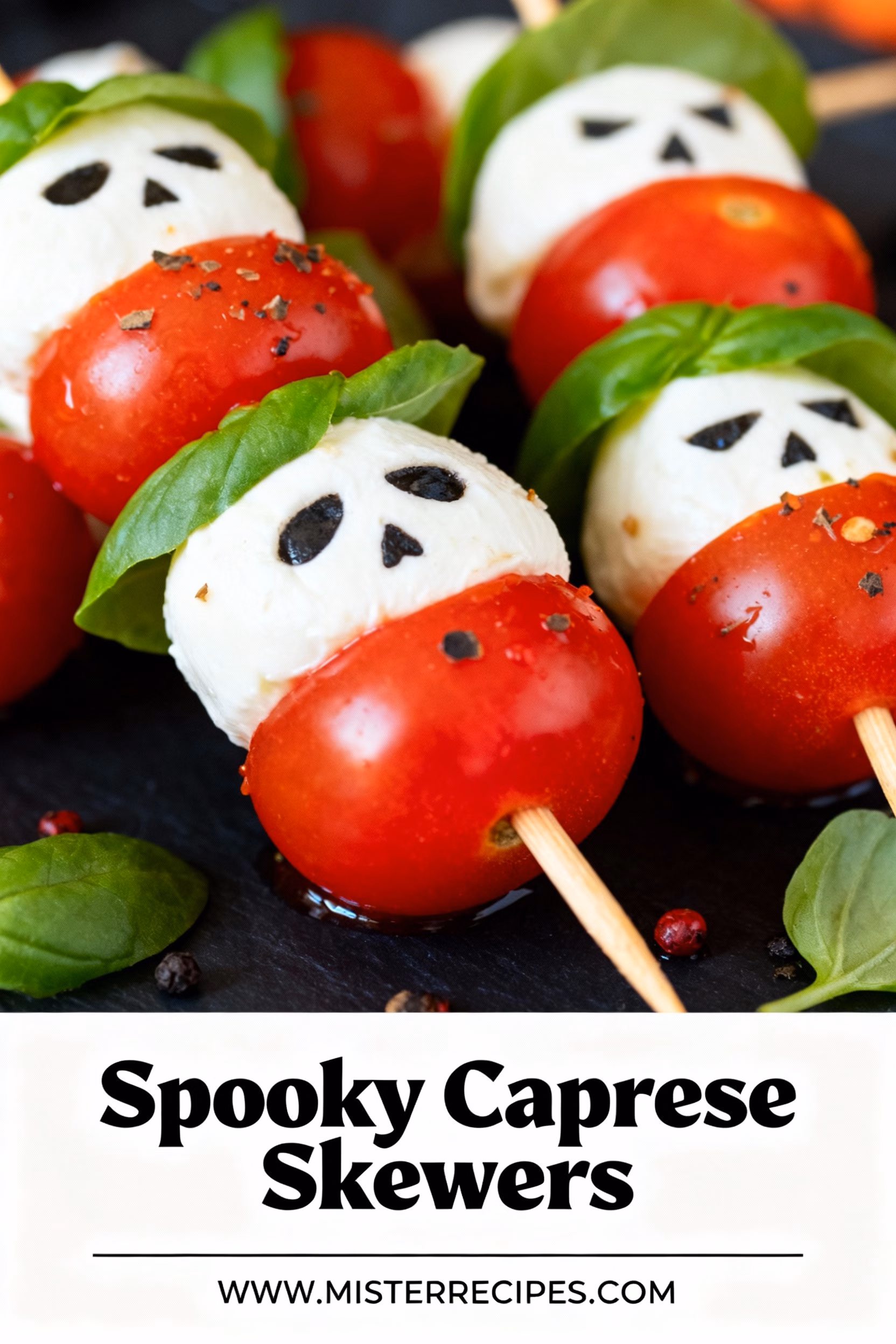 Spooky Caprese Skewers Easy Halloween Appetizer