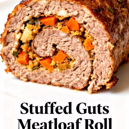 Stuffed Guts Meatloaf Roll : Easy Stuffed Guts Meatloaf Roll Recipe