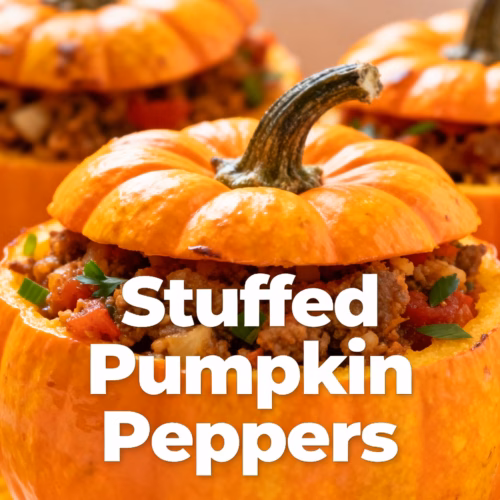 Stuffed Pumpkin Peppers : Easy Creamy Stuffed Pumpkin Peppers Recipe Perfect for Fall