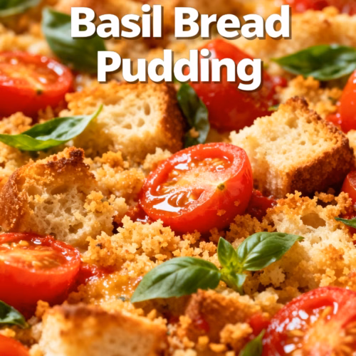 Easy Creamy Tomato Basil Bread Pudding Recipe