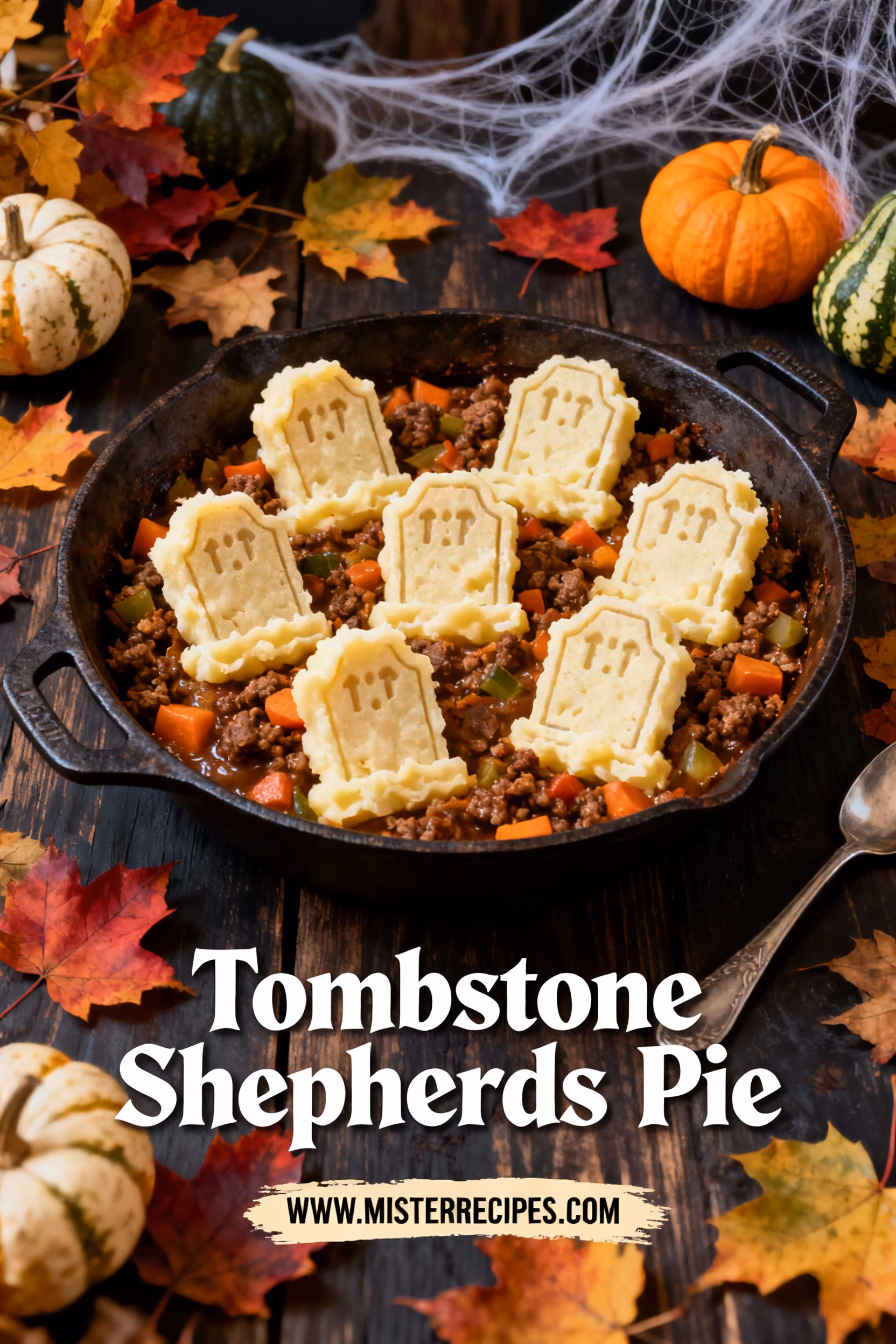 Tombstone Shepherd's Pie Easy Creamy and Spooky Delicious
